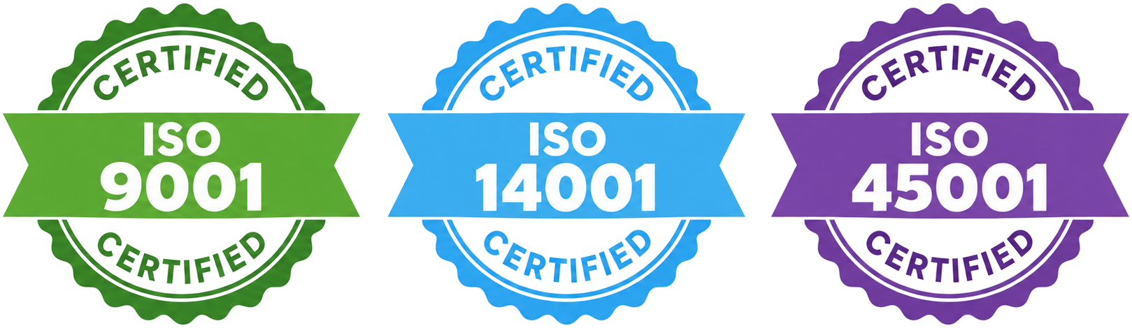 ISO 9001, ISO 14001 och ISO 45001
